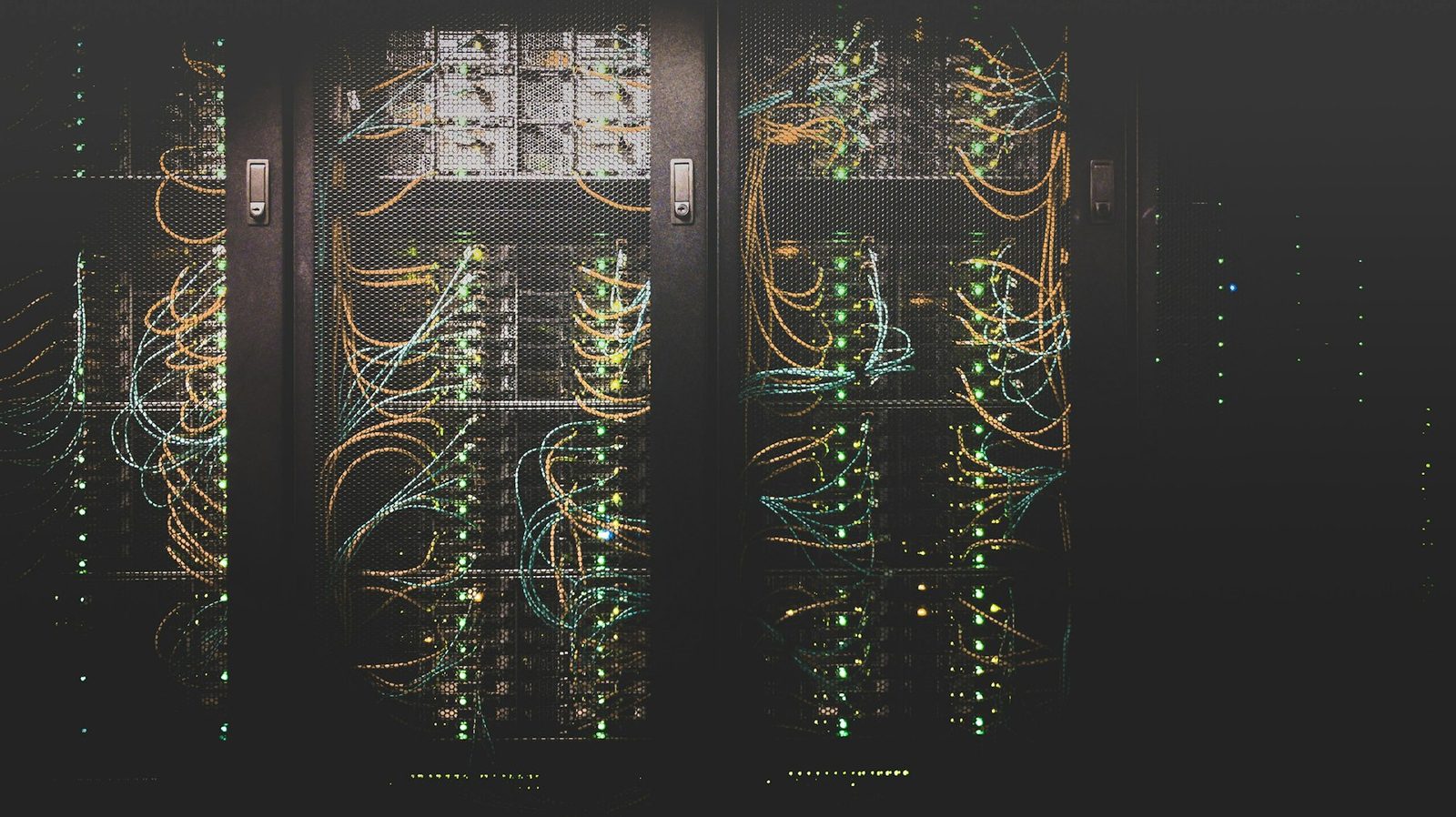 Server room with network equipment
